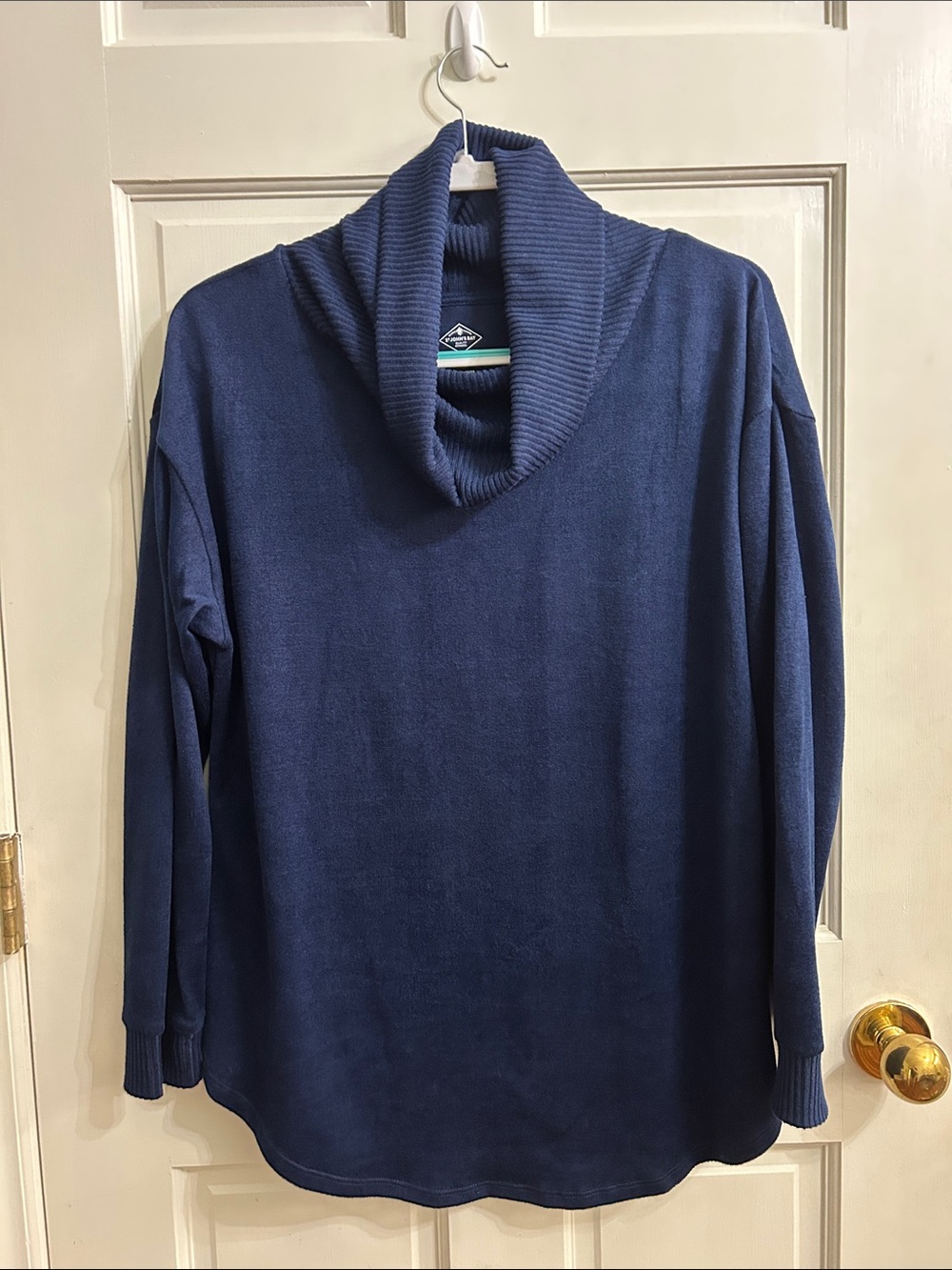 St. John's Bay Navy Cowl Neck Sweater